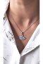 Pink Stone Steel Necklace with Swan Figure - 2