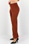 Women Knitted Pull-On Jogger Pants, Brown - 2
