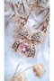 Ribbon Figured Stone Steel Necklace - 5