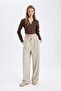 Classic Trousers Wide Leg Wide Loose Legs with Pockets High Waist Standard Length Basic Plain D8150Ax24Au - 3