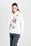 Coool Powerpuff Girls Oversize Wide Fit Hooded Printed Thick Sweatshirt D4846Ax24Wn - 4