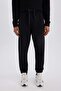 Fit Men's Black Standard Fit Regular Cut Jogger Sweatpants D0753Ax24Au - 4