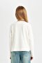 Girl's Relax Fit Crew Neck Printed Long Sleeve T-Shirt D4270A824Wn - 6