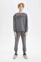 Boy's Printed Elastic Waist Leg Pocket Jogger School Sweatpants D1647A824Au - 3
