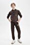 Boy's Elastic Waist Pocket Printed Jogger Sweatpants C9778A824Wn