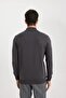Standard Fit Regular Cut Half Turtleneck Basic Plain Knitwear Sweater A5282Ax24Au - 6
