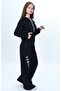 Girl's 100% Cotton Hooded Zippered 2 Thread Tracksuit Set-309 - 3