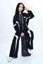 Trend Oversize Girl's 100% Cotton Garnished Tracksuit Set – Zippered Model-315 - 4