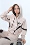 Trend Oversize Girl's 100% Cotton Garnished Tracksuit Set – Zippered Model-315 - 4