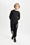 Boys' Nba Chicago Bulls Black Elastic Waist Pocket Thick Jogger Sweatpants D3141A824Au