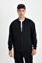 Relax Fit College Collar Zippered Double Pocket Seasonal Thin Bomber Cardigan D2605Ax24Au - 4