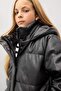 Girls' Waterproof Hooded Zipper Snap Inflatable Coat C5496A824Au - 4