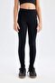 Girl's Standard Size Ribbed Camisole Labeled Navy Blue Leggings D0746A824Au - 4