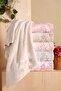 Bamboo 50X90 cm Süzine Bürümcük 3 D Embroidered 6-Piece Pvc Boxed Hand Face Towel - 2