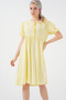 Women's Lace-Up Midi Dress 2575 - Yellow - 3