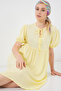 Women's Lace-Up Midi Dress 2575 - Yellow - 2