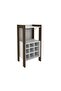 Stylish Lean Wine Cabinet in White/Walnut - Compact Design with Wine Rack & 2-Year Warranty - 2