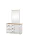 Cambridge 3-Drawer + 1-Door Master Dresser with Mirror - Oak & White Oak - Stylish Bedroom Storage - 5