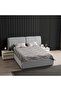 Jehangir 180X200 Upholstered King Bed - Grey L220xW130xH20cm