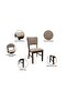 Raytown 1 + 6 Seater Solid Wood Dining Set - Walnut/Brown - 6