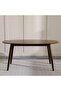 Acton 1+6 Seater Solid Wood Dining Set - Walnut/Beige - 4