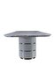 Fortville 1+10 High Gloss Dining Set - Light Grey / Brushed Light Gold - 4
