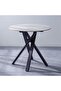 Alleria 2-Seater Round Dining Table - Grey/Black Glass Top - Stylish & Durable - 2-Year Warranty - 2