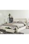 Bacia 150x200 Queen Bed with 2 Front Drawers - Beige L218xW162xH111cm