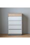 Frazer Chest of 5 Drawers - Elegant White & Natural Oak Storage Unit with 2-Year Warranty - 2