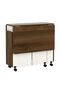 Algeria 1+4 Folding Table Dining Set - White Ash/Brown Walnut - 6
