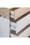 Frazer Dresser with Mirror - White/Natural Oak, 140x40x170cm, Melamine Finish, 2-Year Warranty - 4