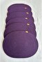 Jute Placemat, Table Decor Supla Oval Purple 30X40 Set of 6
