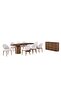Annika 1 + 8 Dining Set - Walnut / Beige - 2