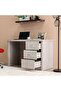 Saturn Office Desk - Grey Oak L120.7xW60.3xH78.4cm - 3