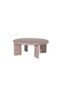 Morisson Round Coffee Table - Taupe Solid Wood, Stylish Living Room Furniture, 2 Years Warranty - 3