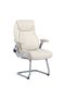 Tyrell Visitor Back Office Chair - Beige Faux Leather, Metal Frame, 1-Seater, Stylish & Comfortable - 2