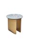 Conley Sintered Stone Round End Table – Green & Gold Luxury Accent Table with 2-Year Warranty - 5