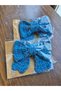 Blue Knitted Bow Buckle - 8