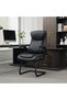 Louise Visitor Back Office Chair - Black Faux Leather, Metal Frame, 1-Seater, Stylish Design