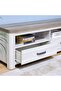 Olivos Low TV Unit for TVs up to 75" - Ash Grey/Oak with Storage & 2 Drawers - 2-Year Warranty - 3