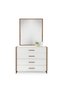 Gordion Light Cream Dresser with Mirror - Elegant Bedroom Storage, Wood, 100x42.5x82cm