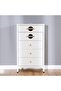 New Aloha Chest of 5 Drawers - Elegant White/Golden Storage Solution with 2-Year Warranty - 3
