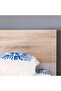 Aurora 150x200 Queens Bed - White/ Natural Oak L156.3xW206.5xH90cm - 2
