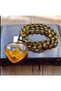 Ruidanzhi Bohemian Ethnic Style Amber Love Pendant, Made of Resin Amber and Artificial Stones - 5