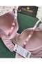 Evelyn Shiny Satin Line Detail C Cup Underwire Unpadded Stylish Bra with Tulle Detail on the Front - 7