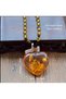 Ruidanzhi Bohemian Ethnic Style Amber Love Pendant, Made of Resin Amber and Artificial Stones - 8