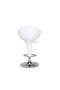 Keith Bar Stool - Classic White Polypropylene with Chrome Finish & BIFMA Certified Gas Lift - 4