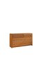 Rita 6-Drawer Dresser with Natural Rattan - Stylish Oak Storage Chest, 2-Year Warranty - 142x45x84cm