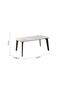 Almanza 6-Seater Dining Table - Marble/Dark Brown - Stylish Wood Furniture with 2-Year Warranty - 5