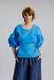 Blouse with ruffled sleeves